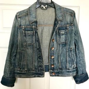 Express Cropped Denim Jacket Size M